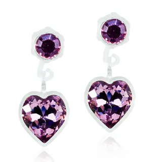 Produktfoto för Blomdahl Medical Plastic  Pendant Heart 6mm Light Amethyst