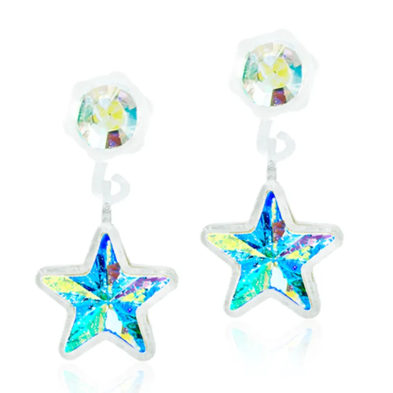 Bild 1 för Blomdahl Medical Plastic Pendant Star 4/6 mm  Rainbow
