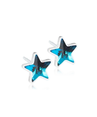 Produktfoto för Blomdahl Medical Plastic Star 6mm Aquamarine