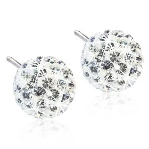 Alternativ bild 0 för Blomdahl Natural Titanium  Crystal Ball White 6 mm