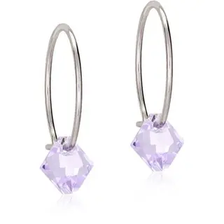Produktfoto för Blomdahl - NT Ear Ring 14 mm Bicone 6 mm Violet