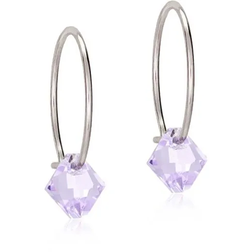 Bild 1 för Blomdahl - NT Ear Ring 14 mm Bicone 6 mm Violet