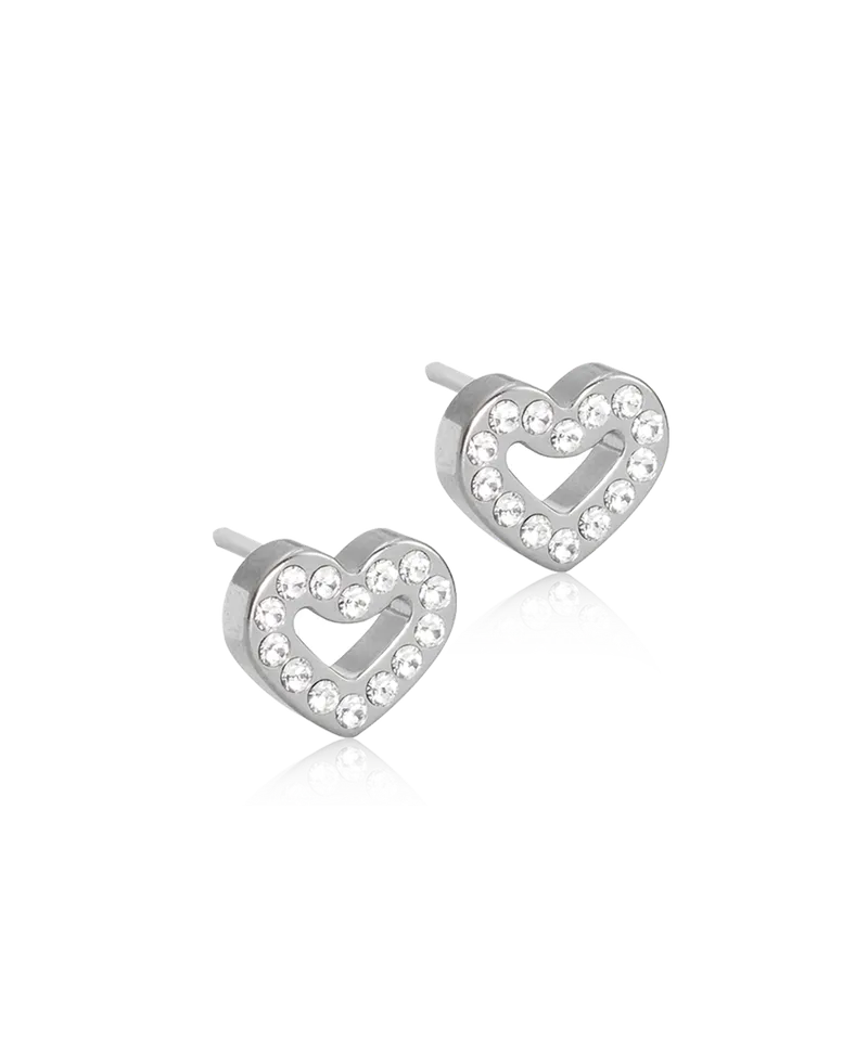 Alternativ bild 0 för Blomdahl Örhänge Brilliance Heart Hollow 8 mm Crystal