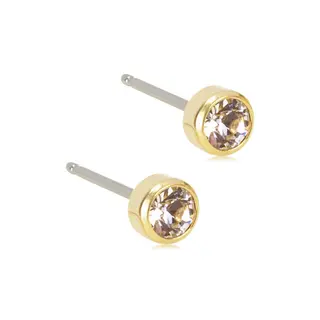Produktfoto för Blomdahl örhängen Blomdahl GT Bezel 4 mm Crystal 1 par