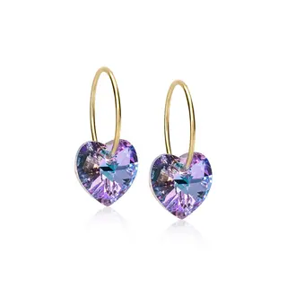 Produktfoto för Blomdahl örhängen Blomdahl GT Ear Ring 14 mm, Heart 10 mm Lilac