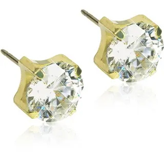 Produktfoto för Blomdahl örhängen Blomdahl GT Tiffany 7 mm CZ White 1 par