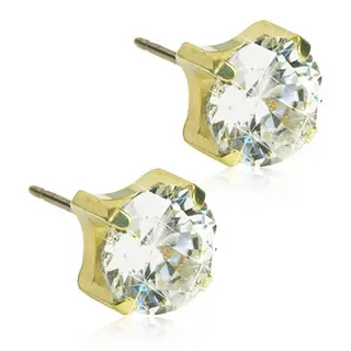 Produktfoto för Blomdahl örhängen Blomdahl GT Tiffany 7 mm CZ White 1 par