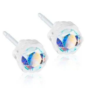 Produktfoto för Blomdahl örhängen Blomdahl MP Bezel 4 mm Rainbow