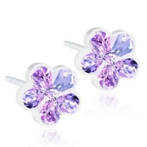 Alternativ bild 0 för Blomdahl örhängen Blomdahl MP Flower 6 mm Violet