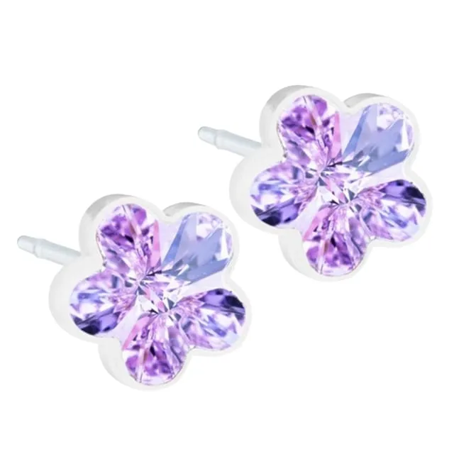 Alternativ bild 0 för Blomdahl örhängen Blomdahl MP Flower 6 mm Violet