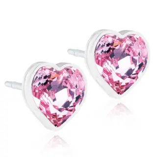 Produktfoto för Blomdahl örhängen Blomdahl MP Heart 6 mm Light rose 1 par