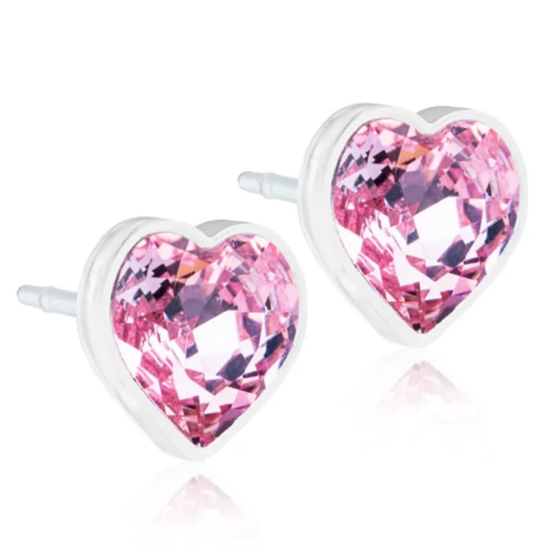 Bild 2 för Blomdahl örhängen Blomdahl MP Heart 6 mm Light rose 1 par
