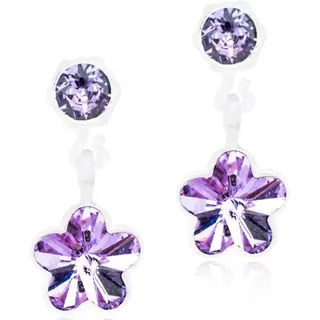 Produktfoto för Blomdahl örhängen Blomdahl MP Pendant Flower 4/6 mm Violet 1 par