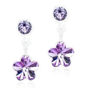Produktfoto för Blomdahl örhängen Blomdahl MP Pendant Flower 4/6 mm Violet 1 par