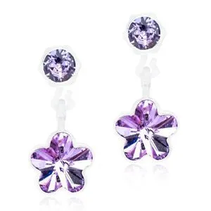 Alternativ bild 0 för Blomdahl örhängen Blomdahl MP Pendant Flower 4/6 mm Violet 1 par