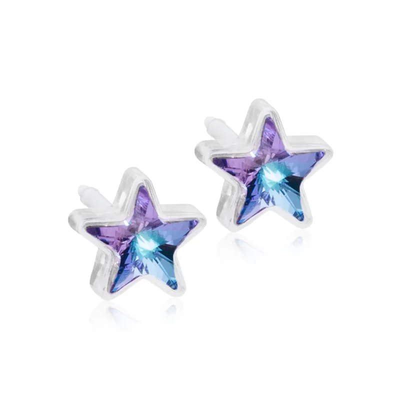 Bild 2 för Blomdahl örhängen Blomdahl MP Star 6 mm Lilac Shimmer