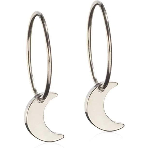 Bild 1 för Blomdahl örhängen Blomdahl NT Ear Ring Pendant Moon 8 mm