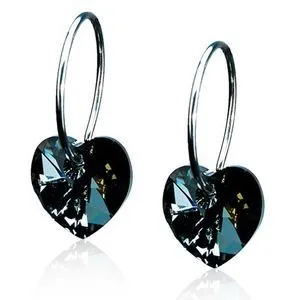Alternativ bild 0 för Blomdahl örhängen Blomdahl NT Heart 10 mm Black diamond 1 par