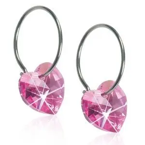 Produktfoto för Blomdahl örhängen Blomdahl NT Heart 10 mm Rose