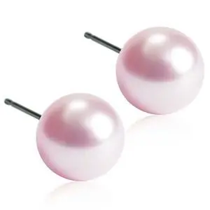 Produktfoto för Blomdahl örhängen Blomdahl NT Pearl 6 mm Light rose