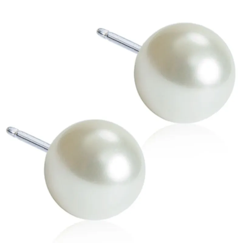 Bild 2 för Blomdahl örhängen Blomdahl NT Pearl 8 mm White 1 par