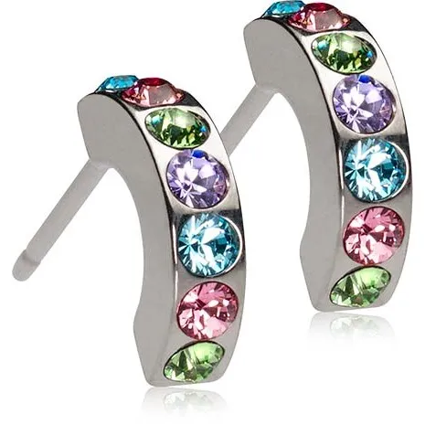 Bild 1 för Blomdahl örhängen Blomdahl NT Pendant Brilliance Curved 10 mm Light Fantasy