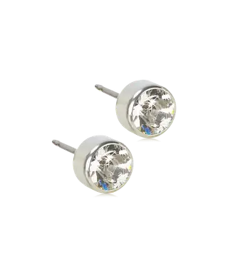 Produktfoto för Blomdahl örhängen Blomdahl ST Bezel 6 mm Crystal