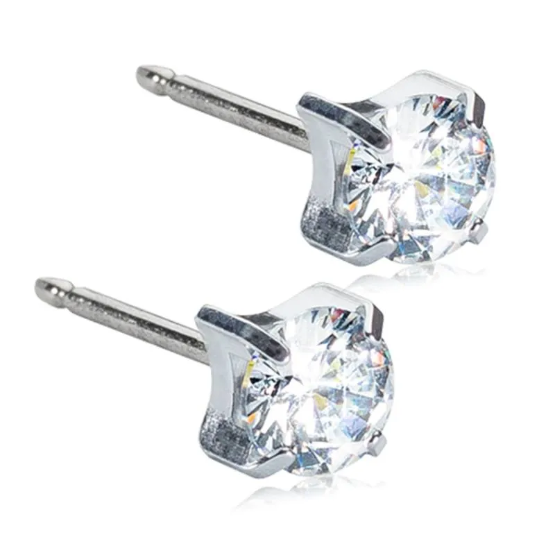 Bild 1 för Blomdahl örhängen Blomdahl ST Tiffany 5 mm CZ White 1 par
