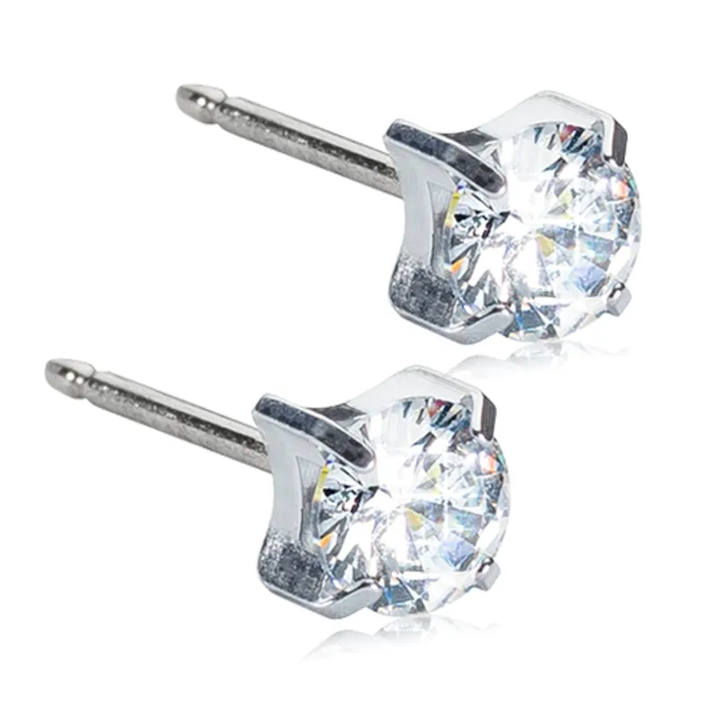 Bild 2 för Blomdahl örhängen Blomdahl ST Tiffany 5 mm CZ White 1 par
