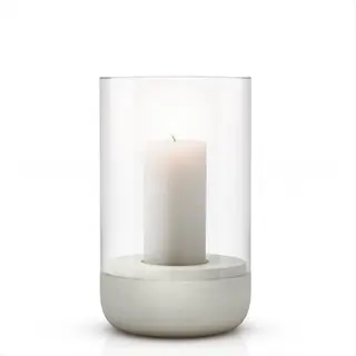 Produktfoto för Blomus - CALMA Lantern - Lykta - Light Gray - Medium - H20 x L12 x W12 cm