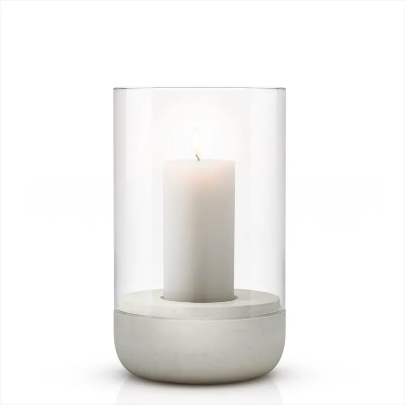 Alternativ bild 0 för Blomus - CALMA Lantern - Lykta - Light Gray - Medium - H20 x L12 x W12 cm