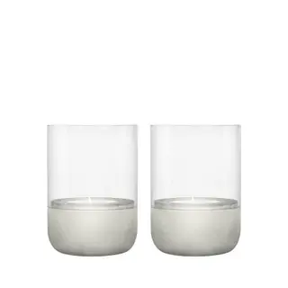 Produktfoto för Blomus - Calma ljuslykta 9,5 cm ljusgrå 2-pack