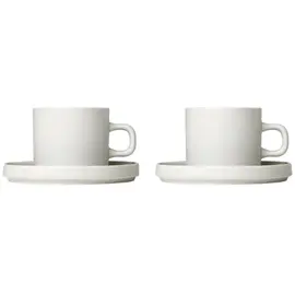 Produktfoto för Blomus - Set of 2 Coffee Cups - 4 pcs. - Pilar - Kopp - Moonbeam - H: 7 x W: 11 x Ø: 8 cm, V: 200 ml