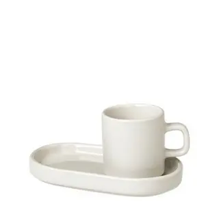 Produktfoto för Blomus - Set of 2 Espresso Cups - 4 pcs. - Pilar - Mugg - Moonbeam - H: 6 x W: 7,5 x Ø: 5 cm, V: 50 ml