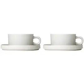 Produktfoto för Blomus - Set of 2 tea cups - 4 pcs. - Pilar - Kopp - Moonbeam - H: 5 x W: 12 x Ø: 9 cm, V: 170 ml