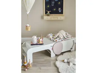 Produktfoto för BLOOMINGVILLE MINI Ferdinand b&auml;nk, gr&aring;, FSC&reg;100%, MDF (L110xH32xB36 cm)