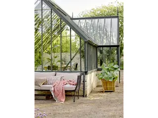 Produktfoto för BLOOMINGVILLE Mundo Tr&auml;dg&aring;rdssoffa, med Dynor - Svart Rep och Metall