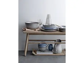 Produktfoto för Bloomingville Sandrine tallrik Ø28,5 cm blå