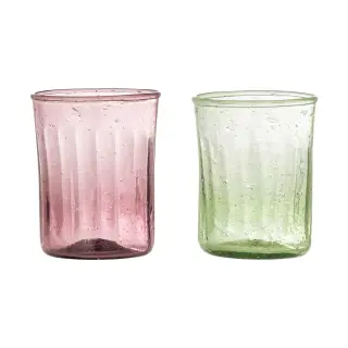 Produktfoto för Bloomingville Sunil dricksglas 2-pack Grön