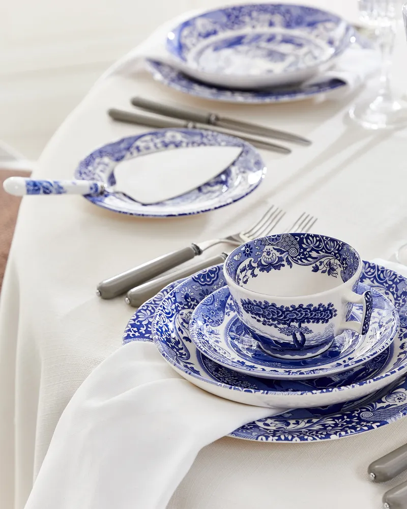 Bild 2 för Blue Italian assiett blå/vit