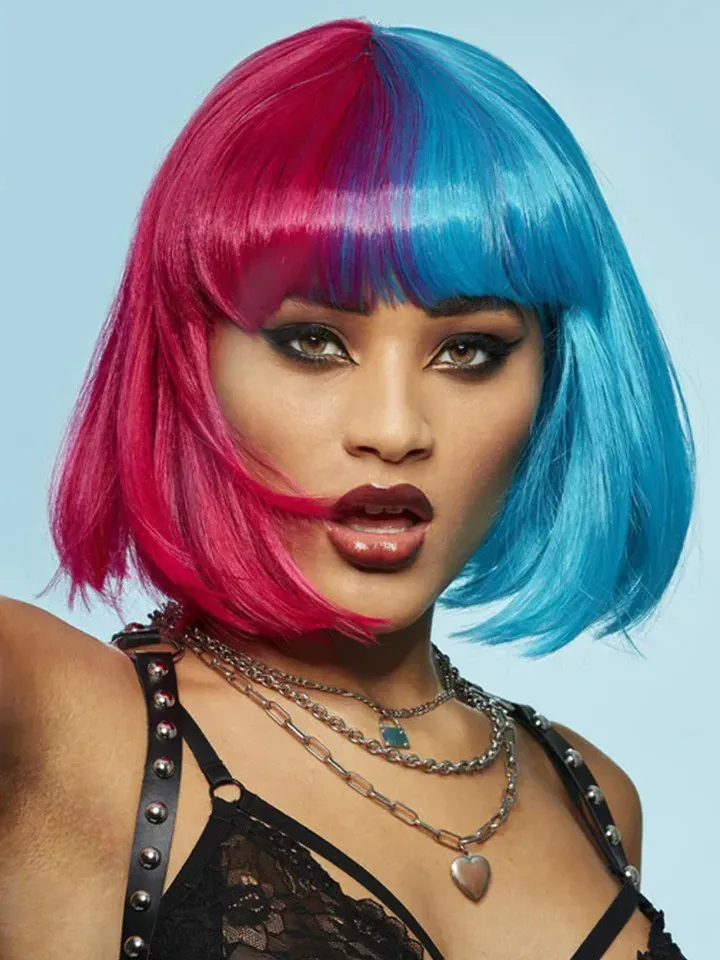 Bild 1 för Blue Valentine™ Glam Doll™ Peruk Tvåfärgad
