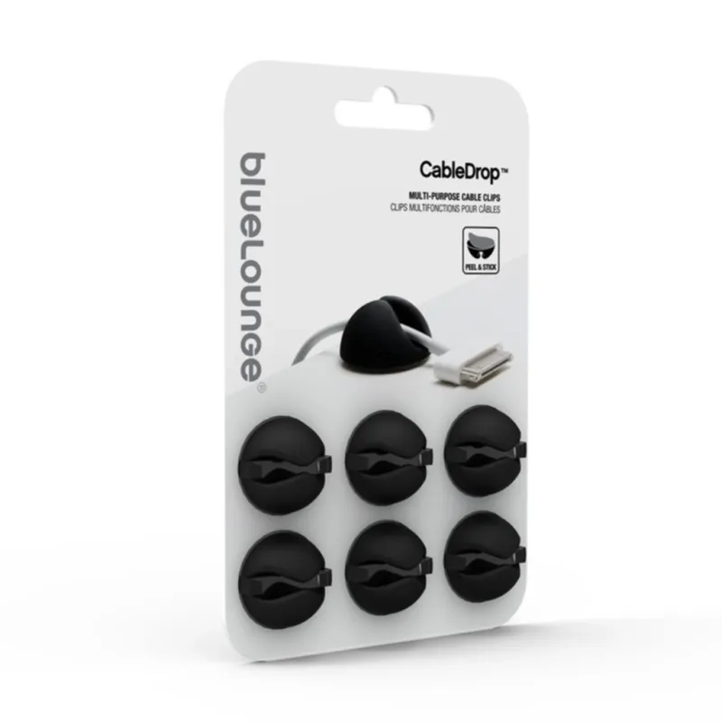 Alternativ bild 0 för Bluelounge CableDrop 6-pack, Svarta