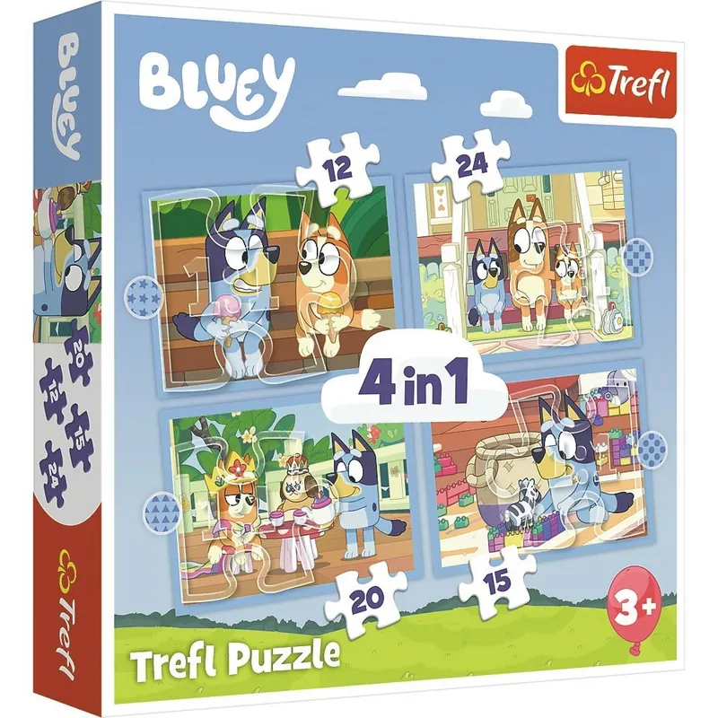 Alternativ bild 0 för Bluey and the World 4-in-1 Puzzle