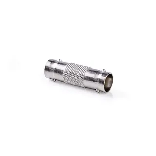 Produktfoto för BNC Adapter | BNC Hona | BNC Hona | Nickelplaterad | 50 Ohm | Rak | Metall | Silver | 10 st. | Kuvert