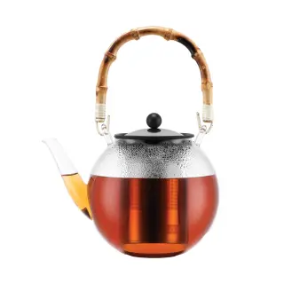 Produktfoto för Bodum Assam tekanna med bambuhandtag 1 l Klar