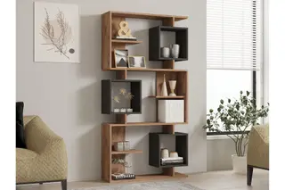 Produktfoto för Bokhylla Icardi 90 cm - Brun/Antracit