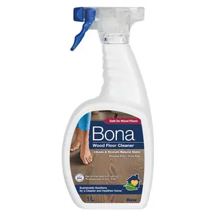 Produktfoto för BONA Golvrengöring, spray, för trägolv, lätt parfymerad, flaska på 1l