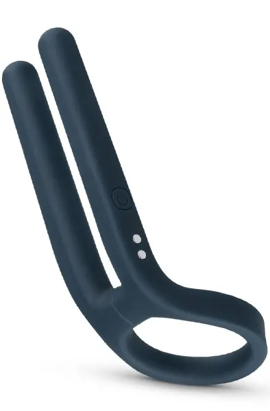 Bild 1 för Boners Cockring & Ball Stimulator Blue Penisring med vibrator