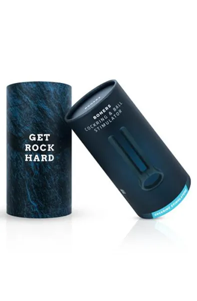 Bild 2 för Boners Cockring & Ball Stimulator Blue Penisring med vibrator