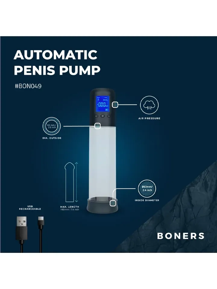 Bild 2 för Boners Penis Pump With LCD Screen Penispump